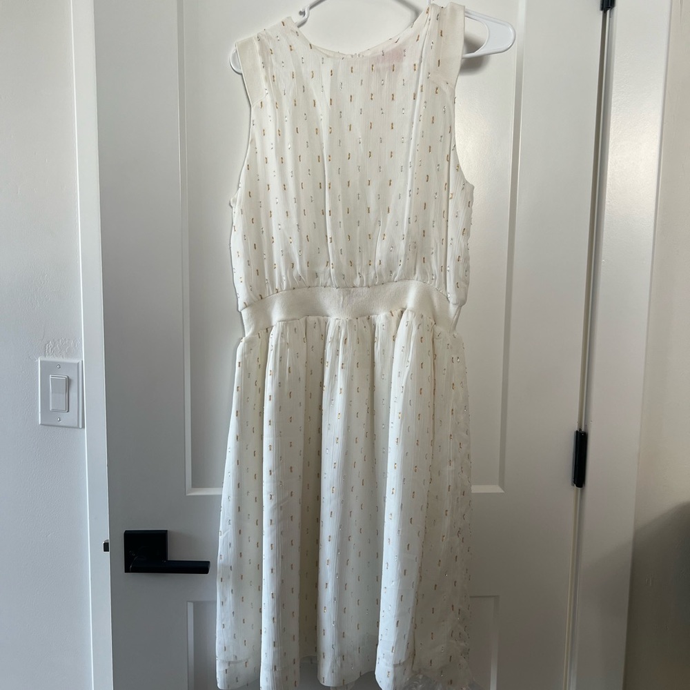 The Lines in Between Sleeveless Dress In White
